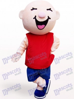 Round Head Boy Cartoon Adult Mascot Costume