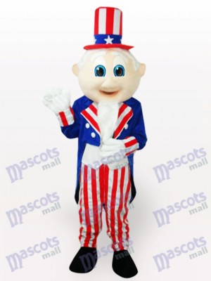Uncle Sam Cartoon Adult Mascot Costume