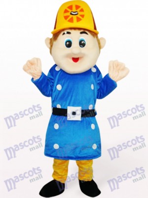 Blue Worker Sam Adult Mascot Costume