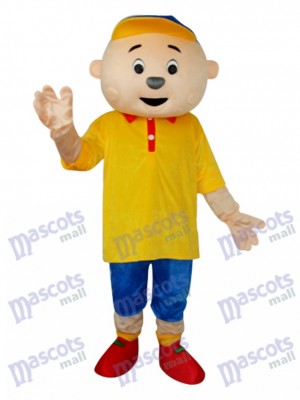Yellow Boy Mascot Adult Costume Cartoon People  