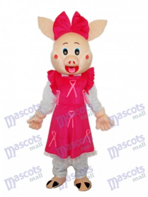 Cute Plump Pig Mascot Adult Costume