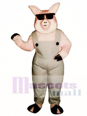 Far-Out Farmer Pig Mascot Costume Animal 