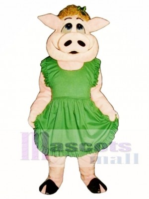 Hilda Hog with Apron Mascot Costume Animal 
