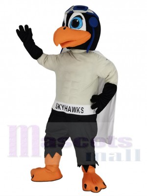 Skyhawk with White Cloak Mascot Costume Animal