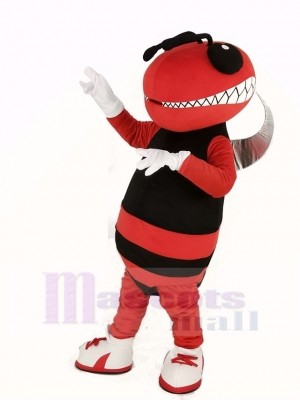 Red and Black Hornet Bee Mascot Costume Insect