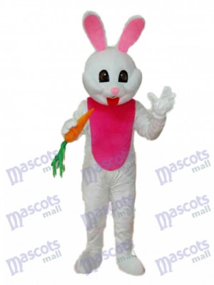 Easter Bunny with Carrot Mascot Adult Costume Animal 