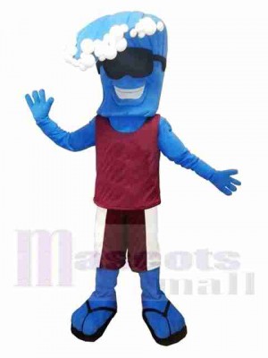 Blue Wave Mascot Costume 