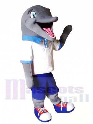 Cute Sport Dolphin Mascot Costume Cartoon