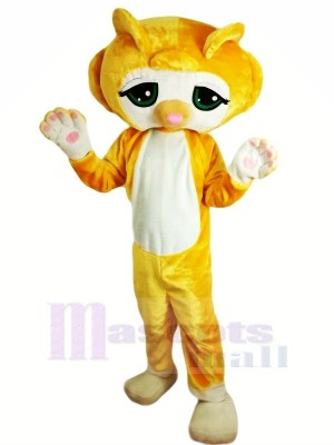 Yellow Cat Mascot Costumes Cartoon