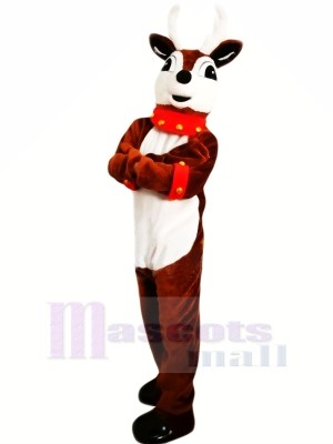 Cute Brown Reindeer Mascot Costumes Cartoon