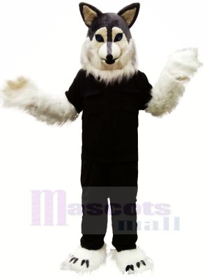 Grey Wolf Husky Mascot Costumes Cartoon