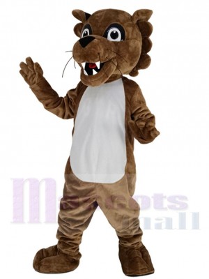 Cute Brown Cougar Mascot Costume Animal