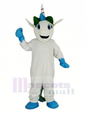 Blue Unicorn Mascot Costume Cartoon	