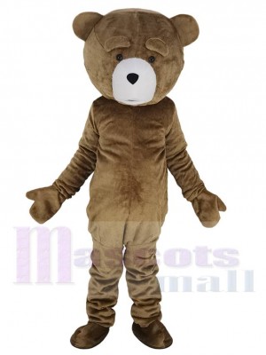 Pitiful Brown Teddy Bear Mascot Costume Animal