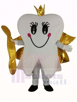 Golden Tooth Fairy Teeth Mascot Costume