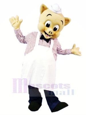 High Quality Chef Pig Mascot Costumes Cartoon	