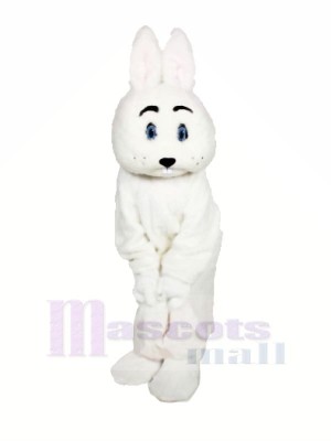 White Jumbo Bunny Mascot Costumes Cartoon	