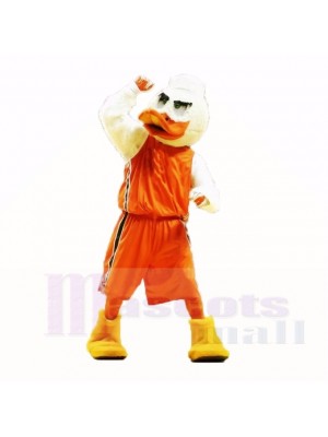 Sport Duck with Orange Shirt Mascot Costumes Adult