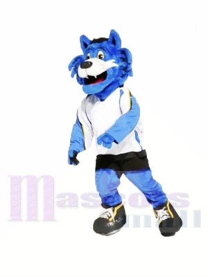 Blue Furry Tiger Mascot Costumes 