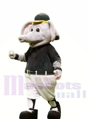 Sport Elephant with Yellow Hat Mascot Costumes Animal