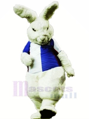 Fierce White Rabbit Mascot Costumes Cartoon