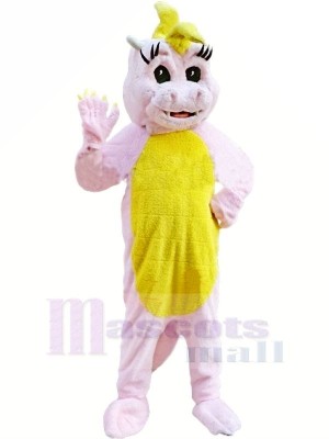 Pink Magic Dragon Mascot Costumes Cartoon