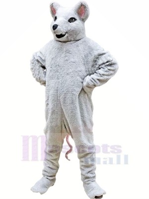 White Rodent Mascot Costumes Cartoon