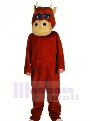 Strong Brown Bull Mascot Costume Adult