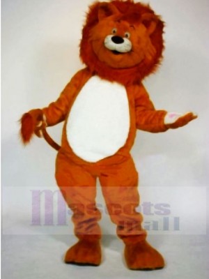 Realistic Cute Lion Mascot Costumes Cartoon	