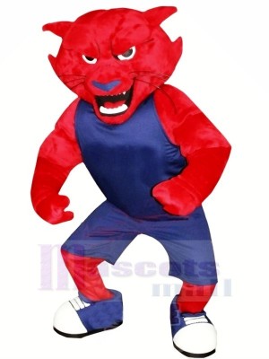 Red Leopard Mascot Costume Cartoon	