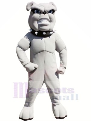 Lightweight Grey Bulldog Mascot Costumes Adult	