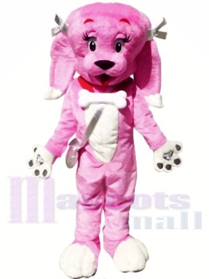 Cute Pink Dog Mascot Costumes Animal	