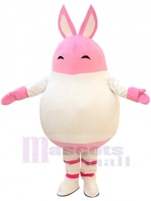 New Designed Pink and White Bunny Mascot Costume Animal