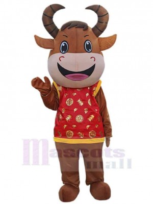 High Quality Brown Cow Mascot Costume Animal