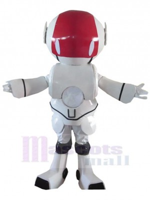 Red and White Robot Mascot Costume People