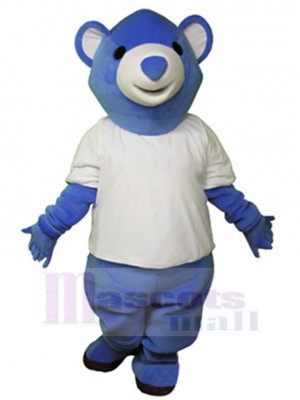 Cute Blue Bear Mascot Costume For Adults Mascot Heads