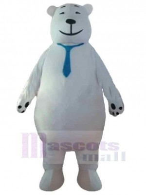 Cartoon White Bear Mascot Costume For Adults Mascot Heads