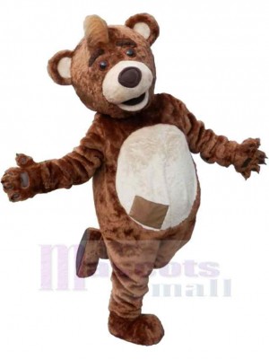 Brown Pocket Teddy Bear Mascot Costume For Adults Mascot Heads