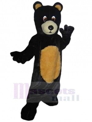 Brown Belly Black Bear Mascot Costume For Adults Mascot Heads