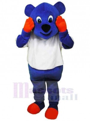 Navy Blue Bear Mascot Costume For Adults Mascot Heads