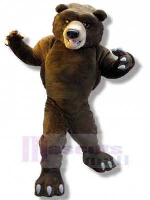 Muscle Brown Bear Mascot Costume For Adults Mascot Heads