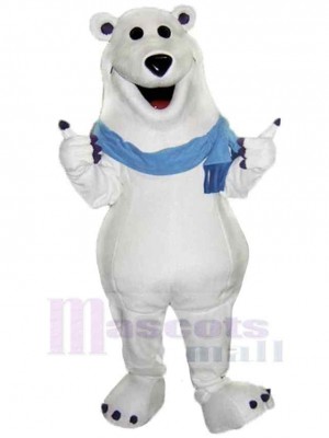 Friendly White Bear Mascot Costume For Adults Mascot Heads