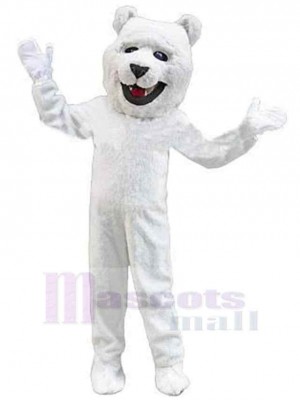 Plush White Bear Mascot Costume For Adults Mascot Heads