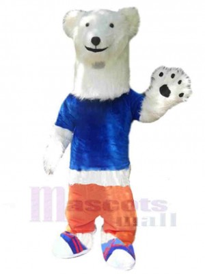 Sports Polar Bear Mascot Costume For Adults Mascot Heads