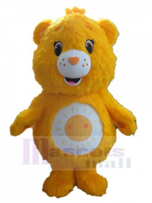 Warm Yellow Sunshine Bear Mascot Costume For Adults Mascot Heads