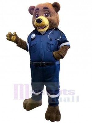 Smart Police Bear Mascot Costume For Adults Mascot Heads
