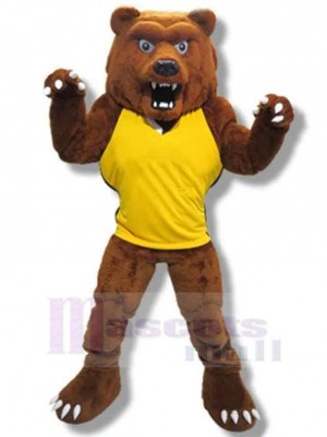 Power Grizzly Bear Mascot Costume For Adults Mascot Heads