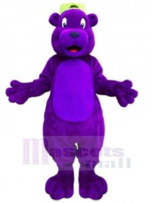 Smart Purple Bear Mascot Costume For Adults Mascot Heads