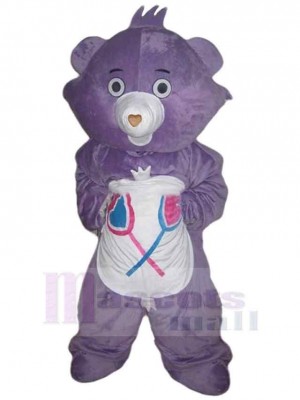Light Purple Bear Mascot Costume For Adults Mascot Heads