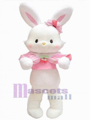 Pink and White Rabbit Mascot Costume Animal